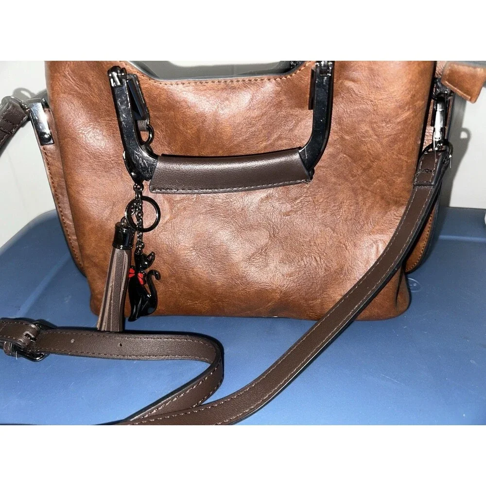 Rofozzi Trinity Small Vegan Leather Purse Shoulder & Top Handle Purse Brand New